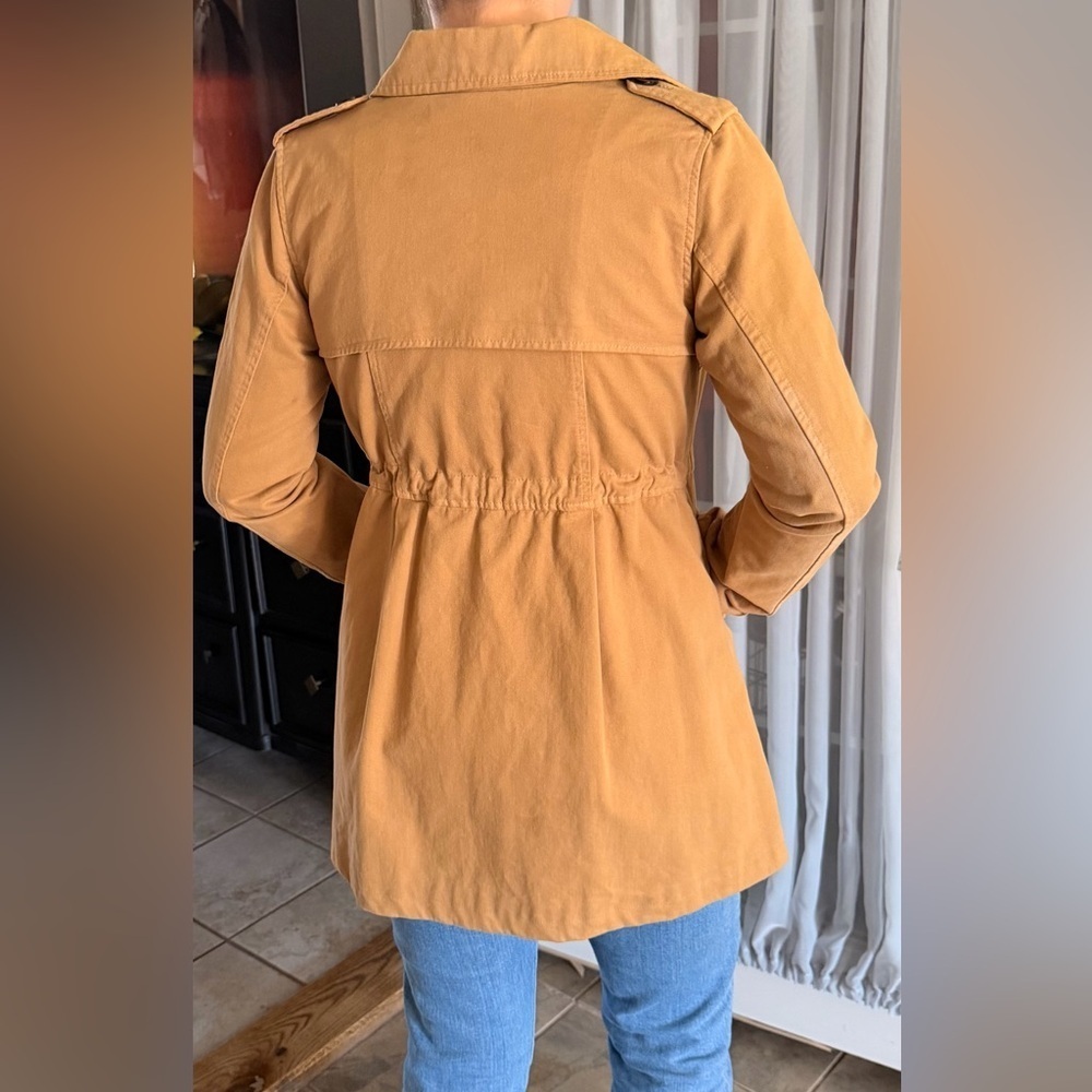 Rails Camel Buttoned Trench Coat Small - Picture 4 of 10